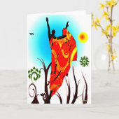 Carte Danse d'été africaine (Fleur jaune)