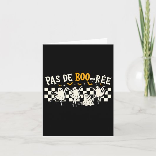 Carte Danse d'Halloween Pas De Boo-rée Ghost Ballet (Devant)