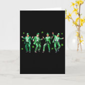 Carte Danse drôle de Trump Saint-Patrick Lmn Panier Noir (Fleur jaune)