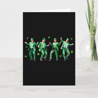 Carte Danse drôle de Trump Saint-Patrick's Day Lmn Panie