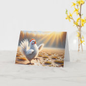 Carte Danse Du Poulet Sous Le Soleil (Fleur jaune)