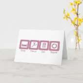 Carte Danse du sommeil Manger Répéter (Fleur jaune)