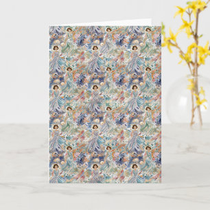 Carte Danse Éthérée Motif Féminin Aquarelle Rêveur