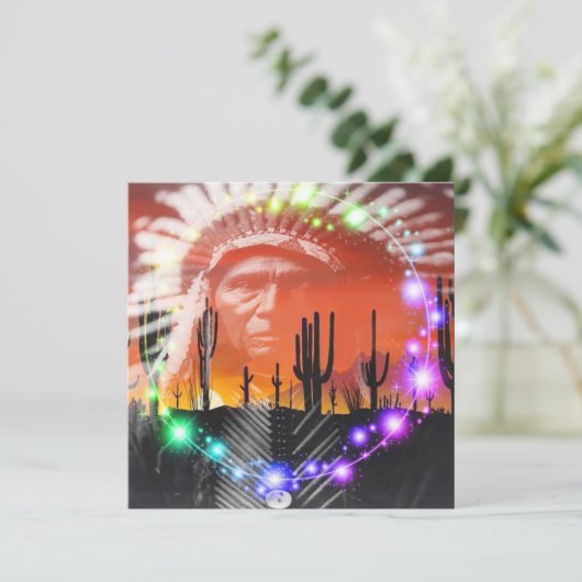 Carte Danse fantôme amérindienne (Debout devant)