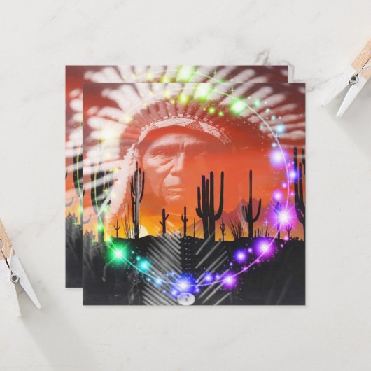 Carte Danse fantôme amérindienne (Devant/Arrière en situation)