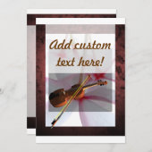 Carte Danse florale de coquillage rouge (Devant / Derrière)