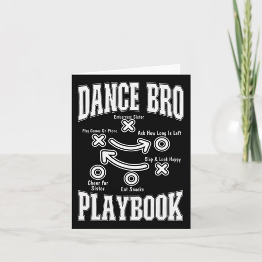 Carte Danse Frère Playbook Comp Dansant Drôle Fier Da (Devant)