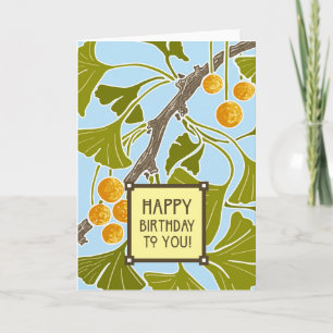 Carte Danse Ginkgo Anniversaire