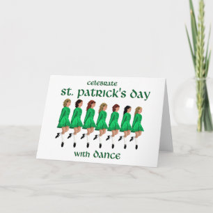 Carte Danse Irlandaise à Claquettes Célèbre la Saint-Pat
