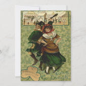 Carte Danse irlandaise Erin Go Braugh Shillelagh (Devant)