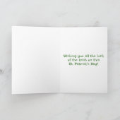 Carte Danse Irlandaise Saint-Patrick Vert Shamrocks (Intérieur)