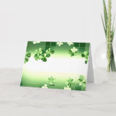 Carte Danse Irlandaise Saint-Patrick Vert Shamrocks (Dos)