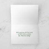 Carte Danse Irlandaise Saint-Patrick Vert Shamrocks (Intérieur)