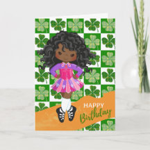 Danse irlandaise shamrock Black Black Girl Anniver