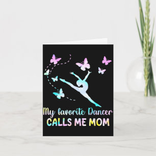Carte Danse maman danseuse préférée appelle maman drôle