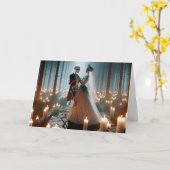 Carte Danse Mariage d'Halloween (Fleur jaune)