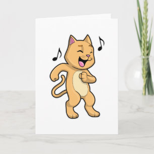 Carte Danse musicale de chat