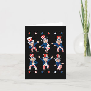 Carte Danse Oncle Sam 4 juillet Garçons Enfants Patrioti