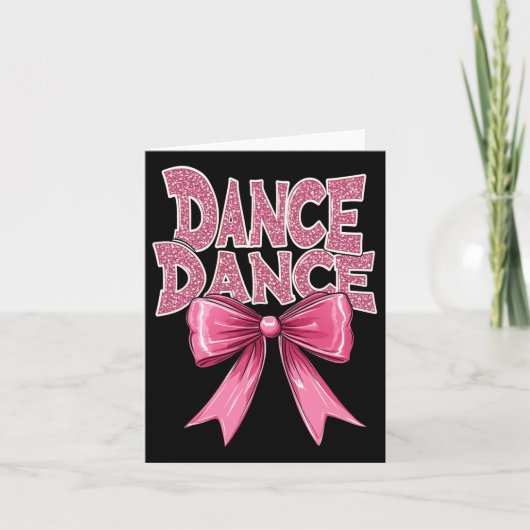 Carte Danse Rose Danse Bow Cute Ballet Considérant Cl Gi (Devant)