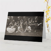 Carte Danse sauvage 1924 de femmes (Fleur jaune)