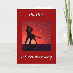 Carte DANSE/SERREZ-VOUS DANS LES BRAS 1er ANNIVERSAIRE
