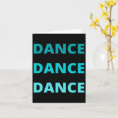 Carte Danse Turquoise verte Danse Danse (Fleur jaune)