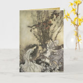 Carte Danse vintage de féeries (Fleur jaune)