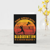 Carte Danse Volant de badminton (Fleur jaune)