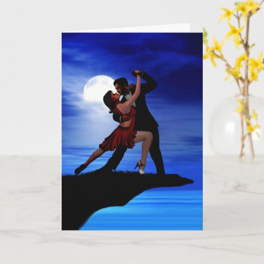 CARTE DANSER À LA LUMIÈRE DE LA LUNE (Fleur jaune)