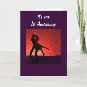 CARTE DANSER À L'OCCASION DE NOTRE 1ER ANNIVERSAIRE