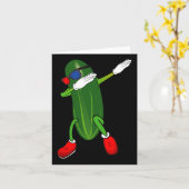 Carte Danser Concombre Picker Lover Mignonne Drôle (Fleur jaune)