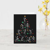 Carte Danser Éffrayant amusant Skeletons de Noël (Fleur jaune)