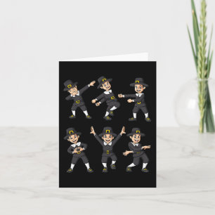 Carte Danser Pèlerin Thanksgiving Day Boys Girls Kid