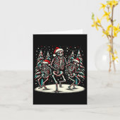 Carte Danser Skeletons de Noël - Vintage Halloween Co (Fleur jaune)