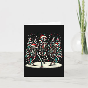 Carte Danser Skeletons de Noël - Vintage Halloween Co