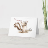 CARTE "DANSER SQUIRREL" DIT U ROCK HEUREUX ANNIVERSAIRE (Devant)