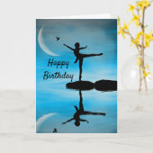 Carte Danseur 3 Anniversaire (Fleur jaune)