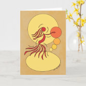 Carte Danseur Abstrait (Fleur jaune)