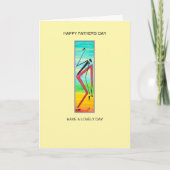 Carte Danseur africain malin Joyeuse fête des pères (Devant)