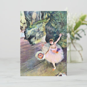 Carte Danseur avec un bouquet de fleurs d'Edgar Degas