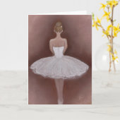 Carte Danseur de ballet en tutu (Fleur jaune)