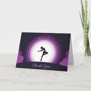 Carte Danseur de ballet Surreal Moon Merci Personnaliser