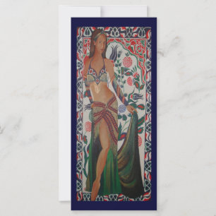 Carte Danseur Du Ventre Turc Avec Arrière-Groupe D'Art T