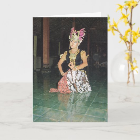 Carte Danseur Exotic Golek d'Indonésie (Fleur jaune)