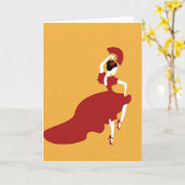 Carte Danseur flamenco (Fleur jaune)