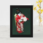 Carte Danseur japonais 1 (Fleur jaune)