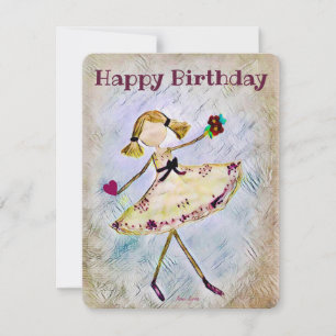 Carte Danseur personnalisé Birthday Card ballerina