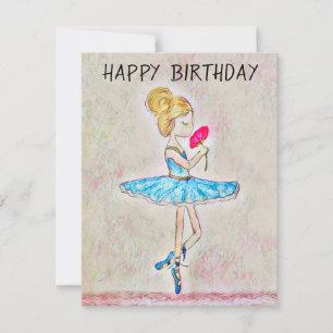 Carte Danseur personnalisé Birthday Card ballerina