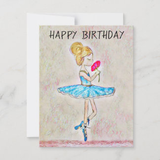 Carte Danseur personnalisé Birthday Card ballerina