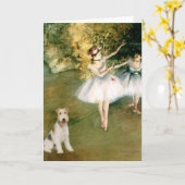 Carte Danseur - Wire Fox Terrier #1 (Fleur jaune)